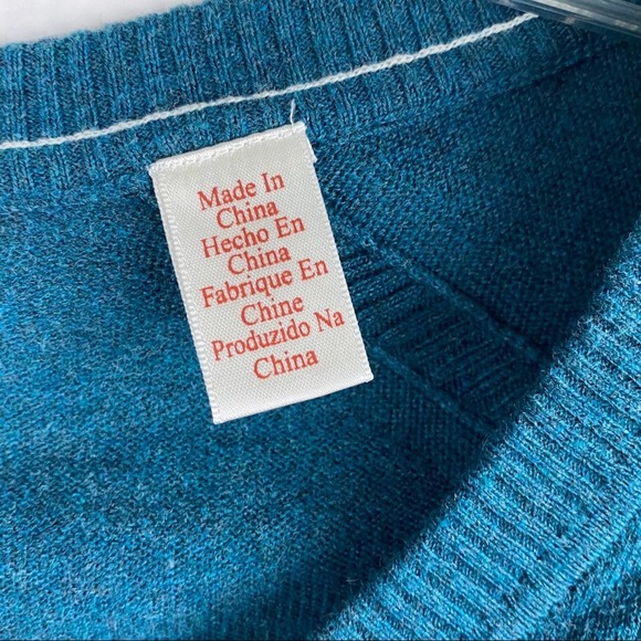 ORIGINAL PENGUIN by Munsingwear V-Neck Long Sleeves Sweater, Size Medium - Picture 7 of 8